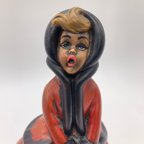 Vintage MCM Atlantic Mold Christmas Caroler 1950’s -60’s (Signed) Handpainted - Picture 13 of 16